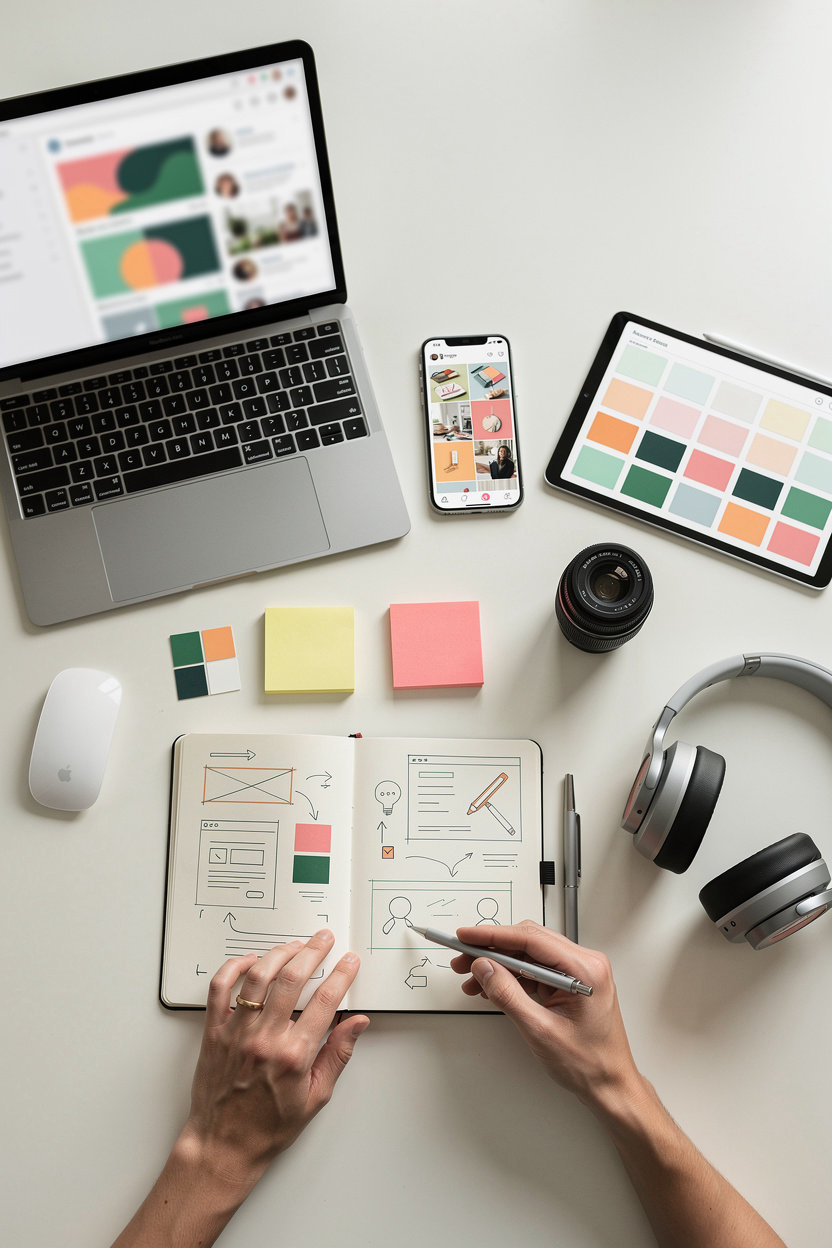 Pixabell Solutions professional creative team providing content creation, graphics design, and social media services